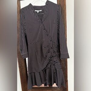 Veronica Beard Striped Knee length A line Black Striped dress  Size 6 Never worn